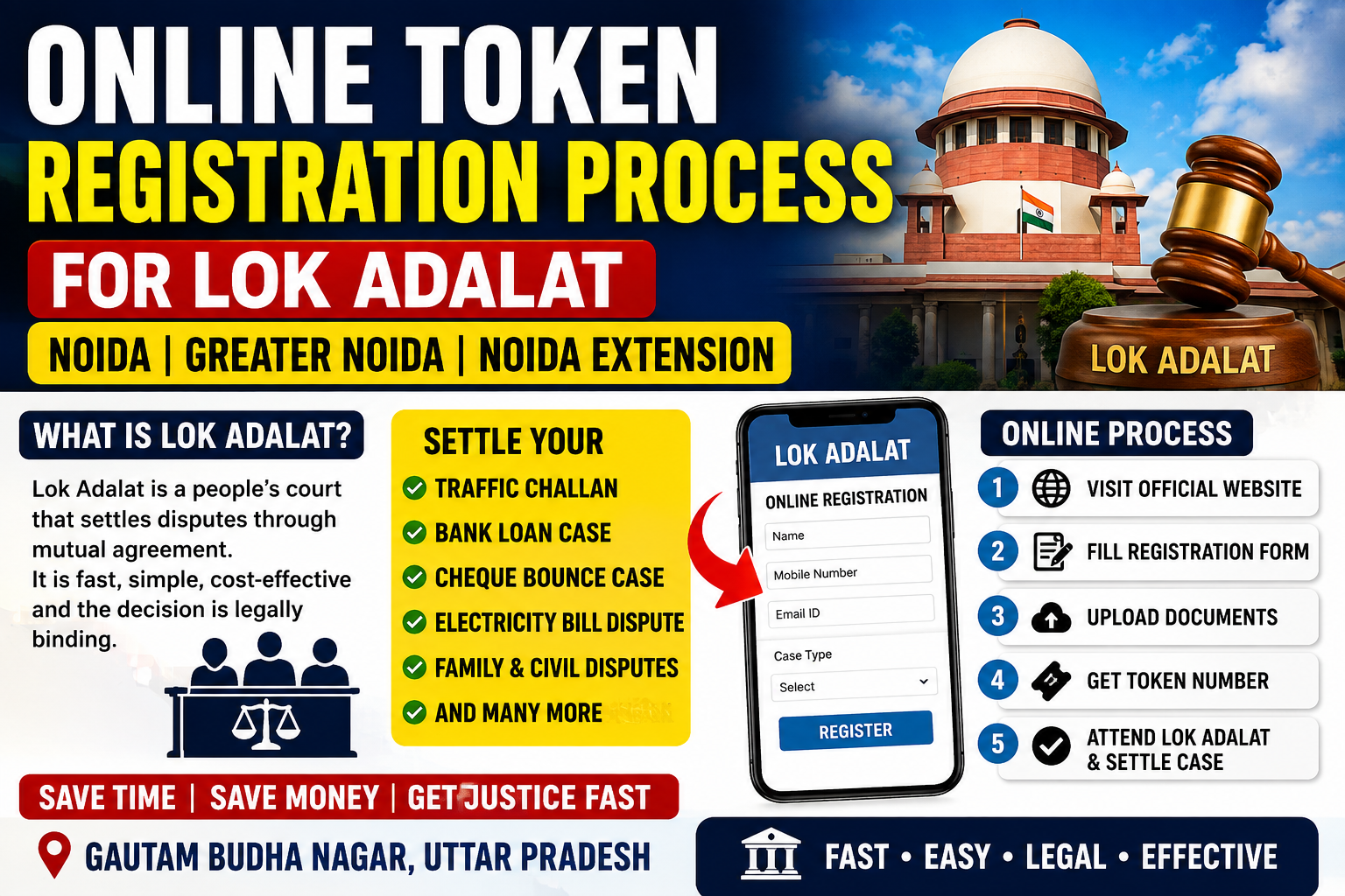 Online Token Registration Process for Lok Adalat
